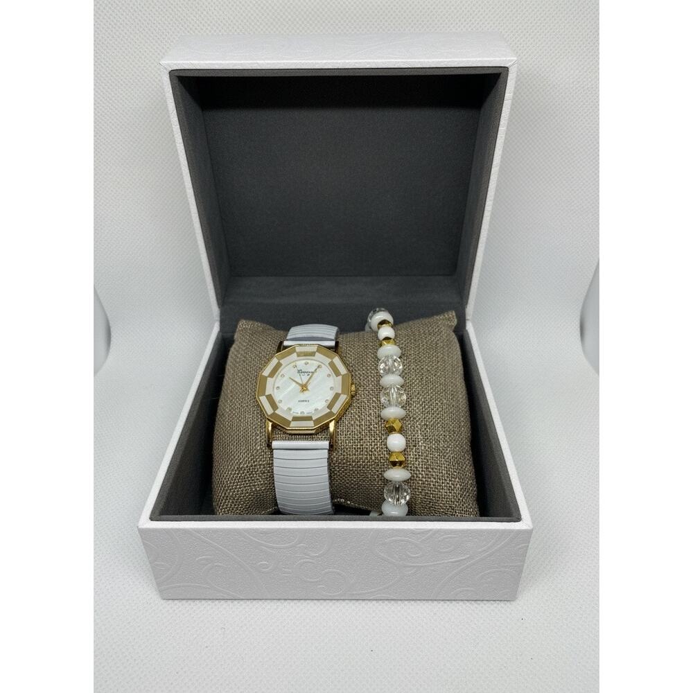 🤍✨ Elegant Watch & Bracelet Set – Soft Glam Stack ✨🤍 New Battery - Picture 6 of 10